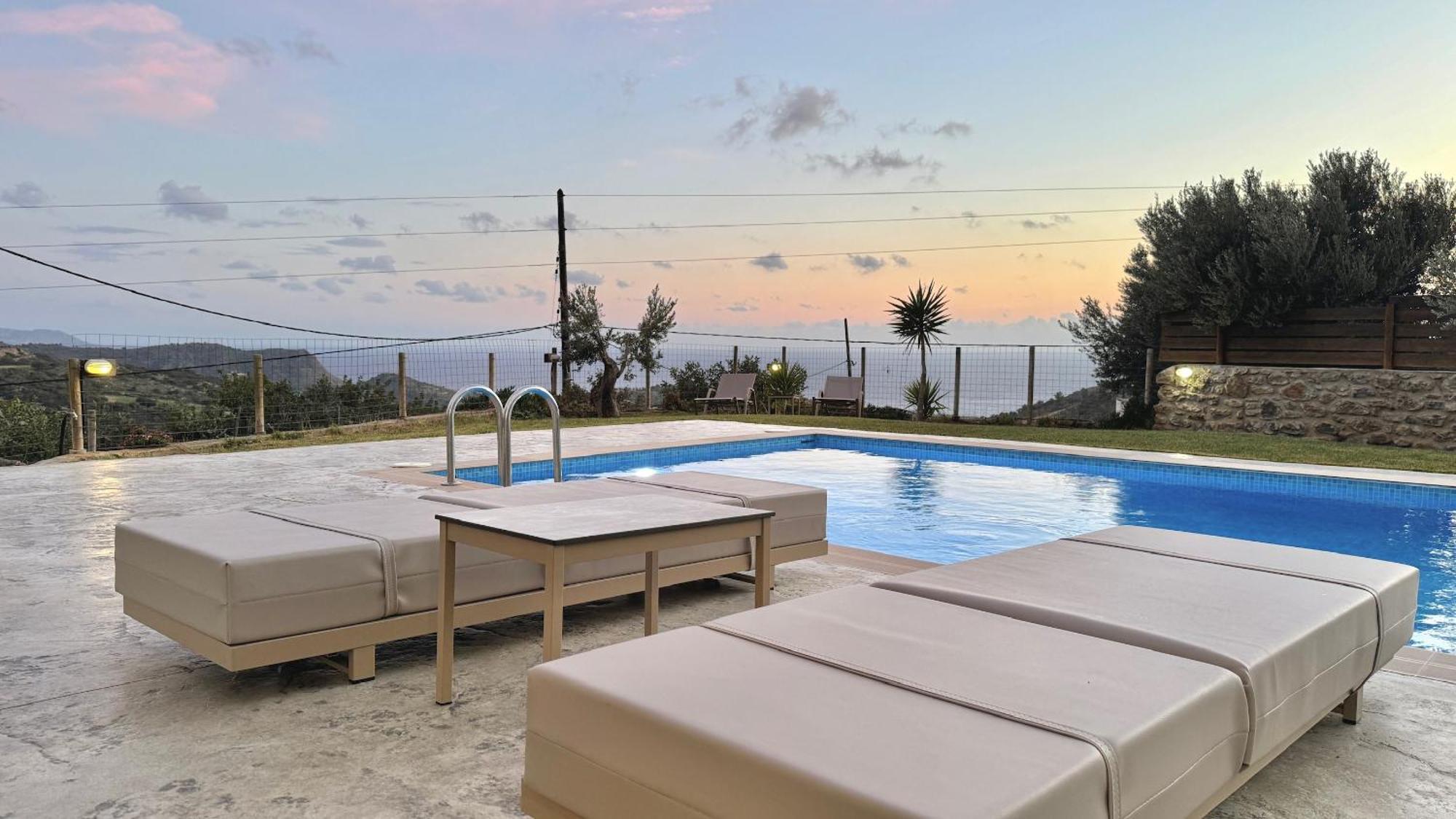 Villa Michael Triopetra Private Villa, Private Swimming Pool, Garden, Panoramic Sunset Ngoại thất bức ảnh