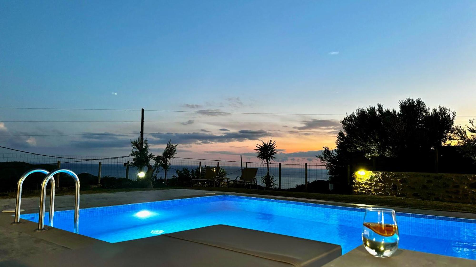 Villa Michael Triopetra Private Villa, Private Swimming Pool, Garden, Panoramic Sunset Ngoại thất bức ảnh